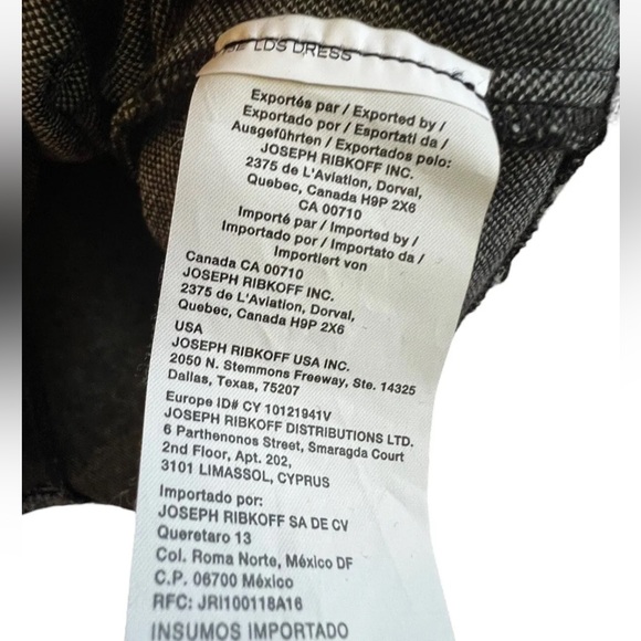 Joseph Ribkoff Dress Size 8 Black Gray Stretch Ladies Dress Zip Cocktail Party - Picture 3 of 5